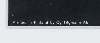 Tapio Wirkkala, affisch, "Finlandia, Vodka of Finland", Oy Tilgmann Ab.