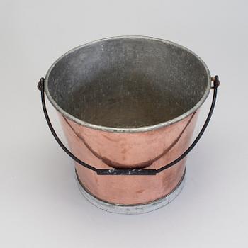 A copper bucket, ca 1900.