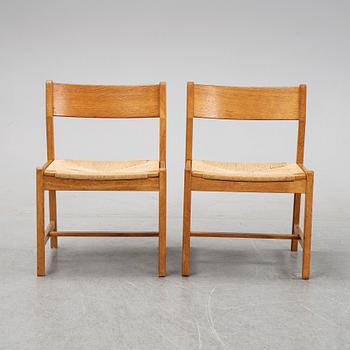 Six oak chairs by Børge Mogensen, C.M. Madsens Fabriker, Denmark.