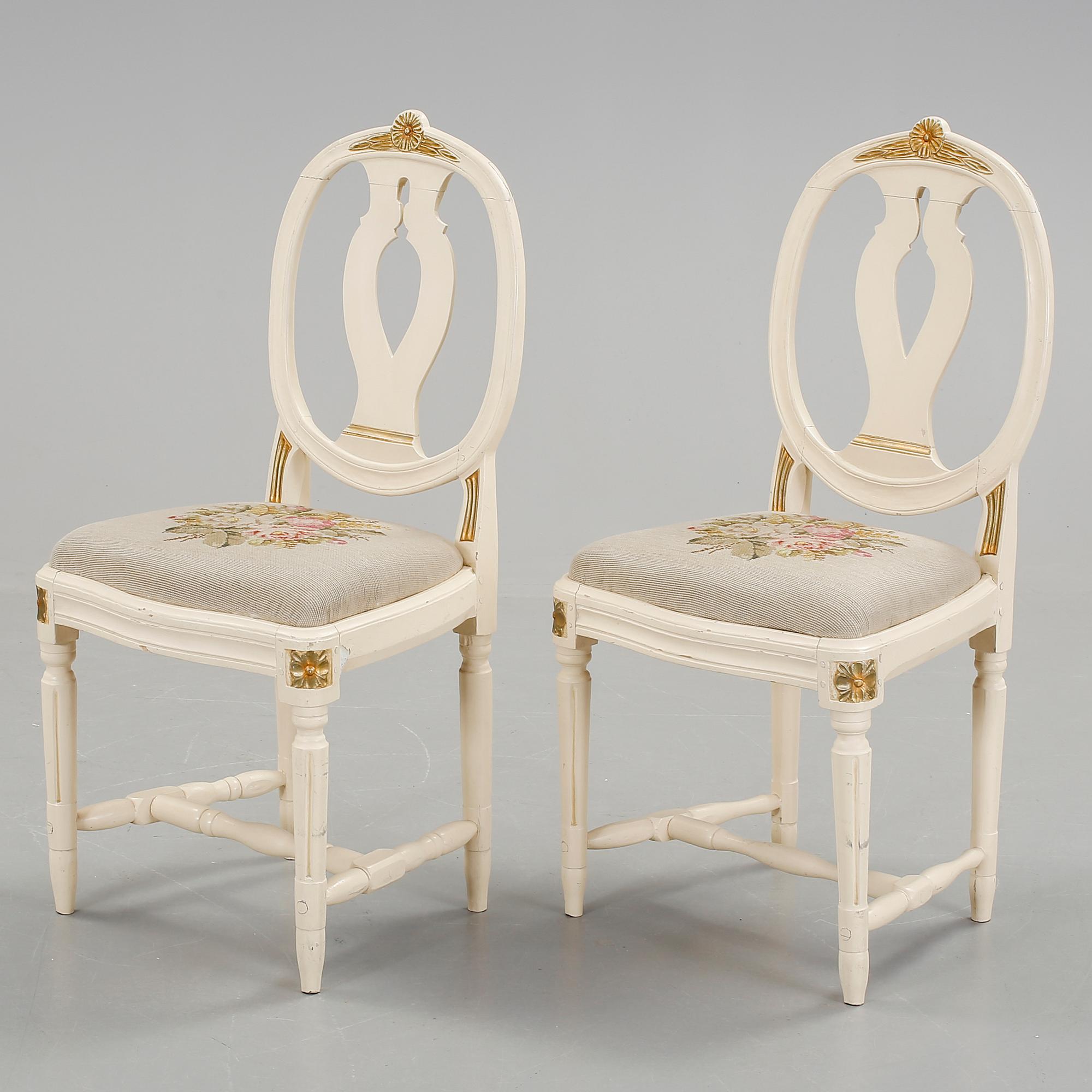 STOLAR, ett par, Gustavianska, 1700-talets slut.