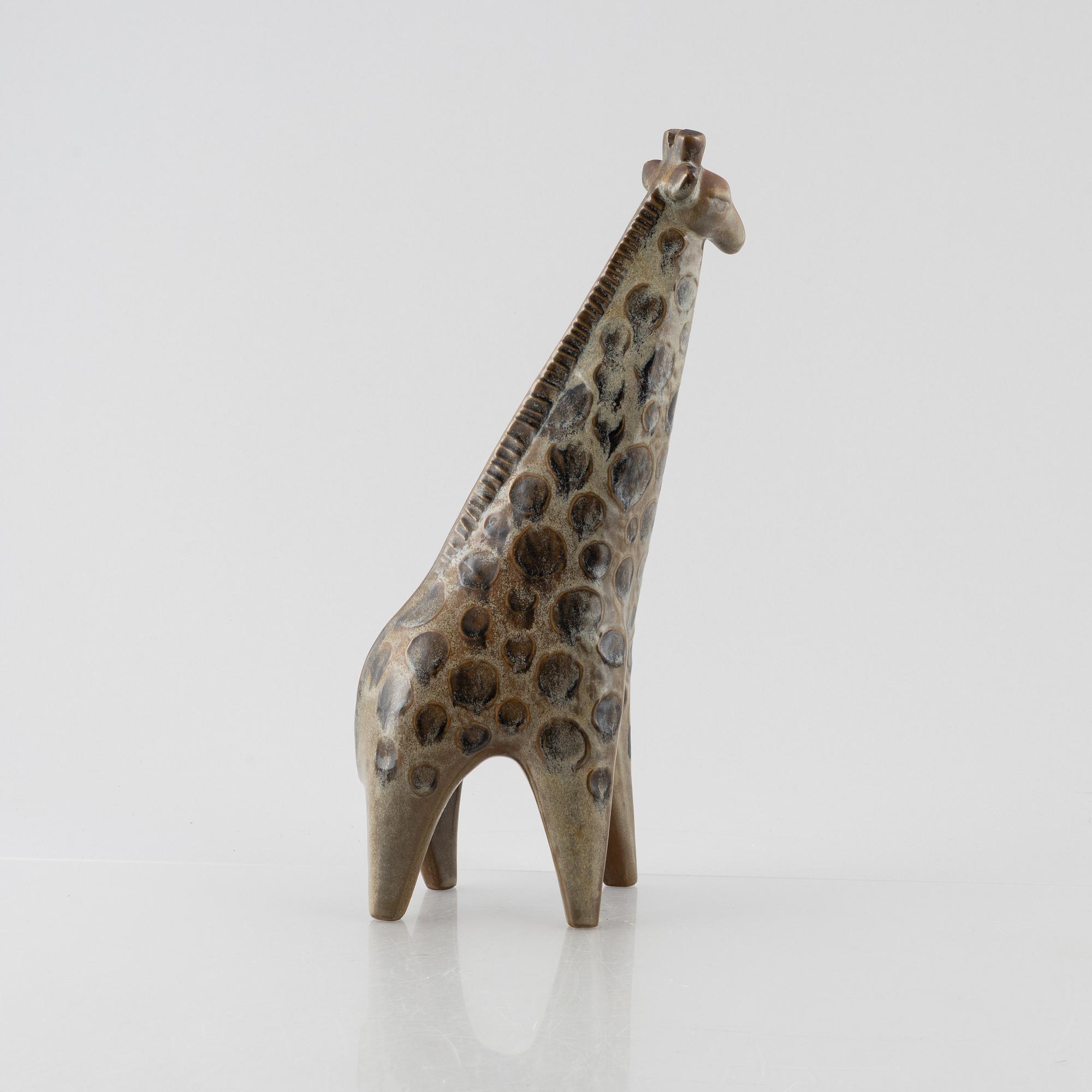 Lisa Larson, figurin, stengods, "Giraff", ur serien "Stora Zoo", Gustavsberg.