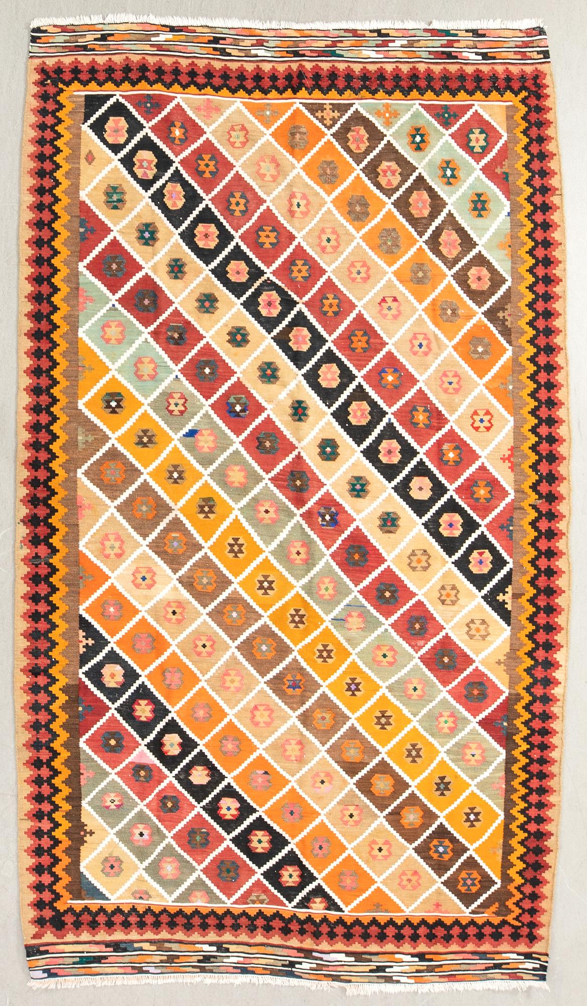 Carpet Kashgai/Shiraz Kilim antique approx. 245x145 cm.