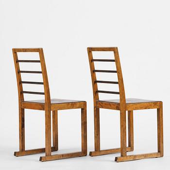 Axel Einar Hjorth, a pair of "Oh Boy" dining chairs, Nordiska Kompaniet, 1931.
