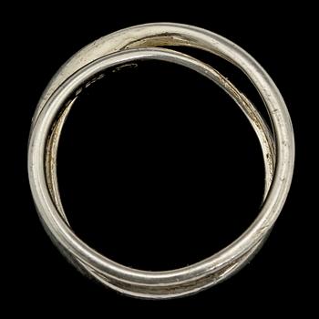 RING, sterlingsilver, "Möbius", Vivianna Torun Bülow-Hübe för Georg Jensen, 1900/2000-tal. Vikt 5 g.