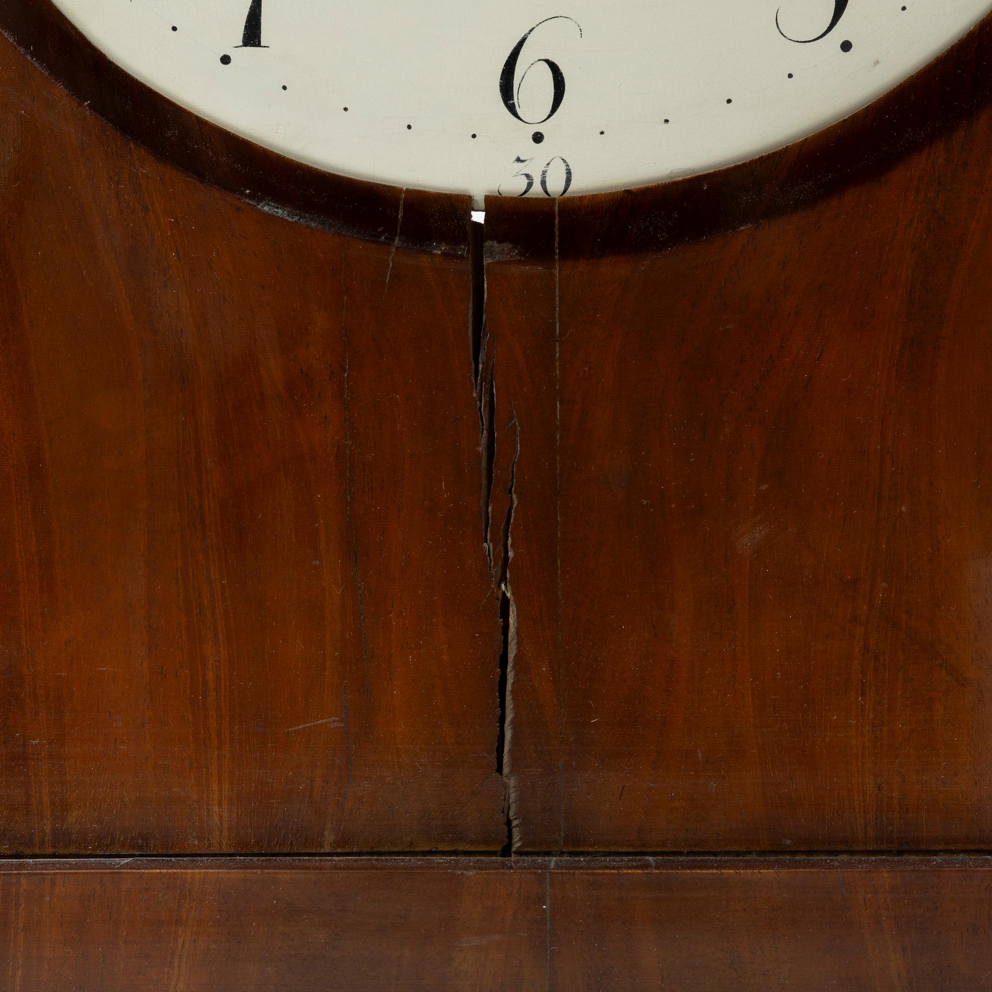 A table clock, the dial signed anders Moberg, Sweden, 19th century.