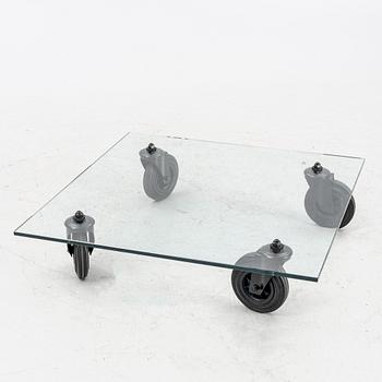 Gae Aulenti, coffee table, "Table with Wheels", Fontana Arte, Italy late 20th century/21st century.