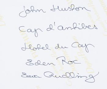 Ewa Rudling, fotografi, C-print, föreställande John Huston, signerat.