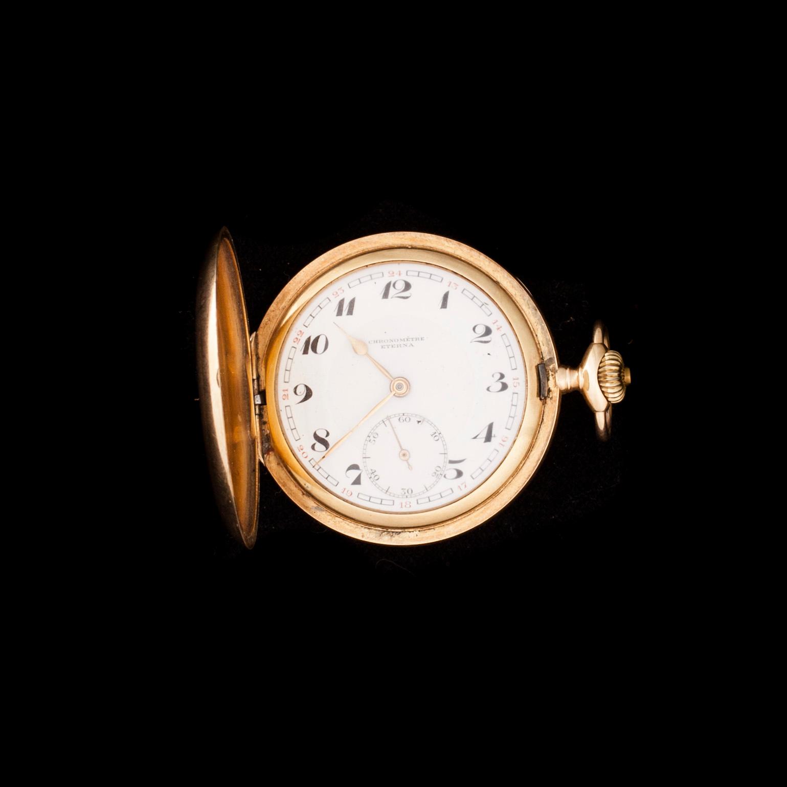 FICKUR, guld 14 K, Eterna Chronometre.