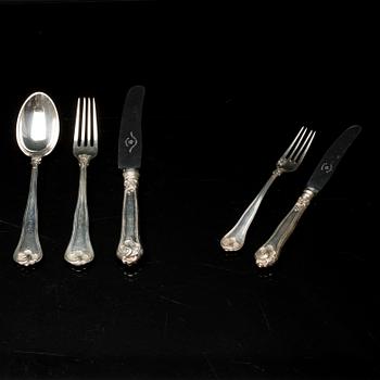 A set of 49 pcs silver cutlery weight ca 2300 gr.