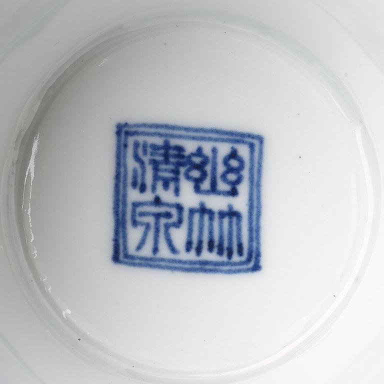 A porcelain tazza, presumably republic.