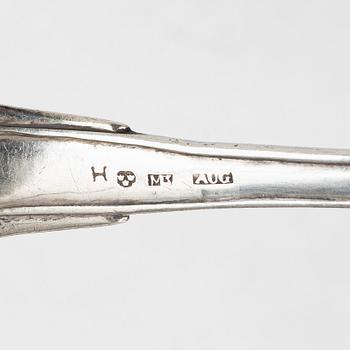 Matskedar, 7 st, silver, Sverige, 1700-1800-tal.