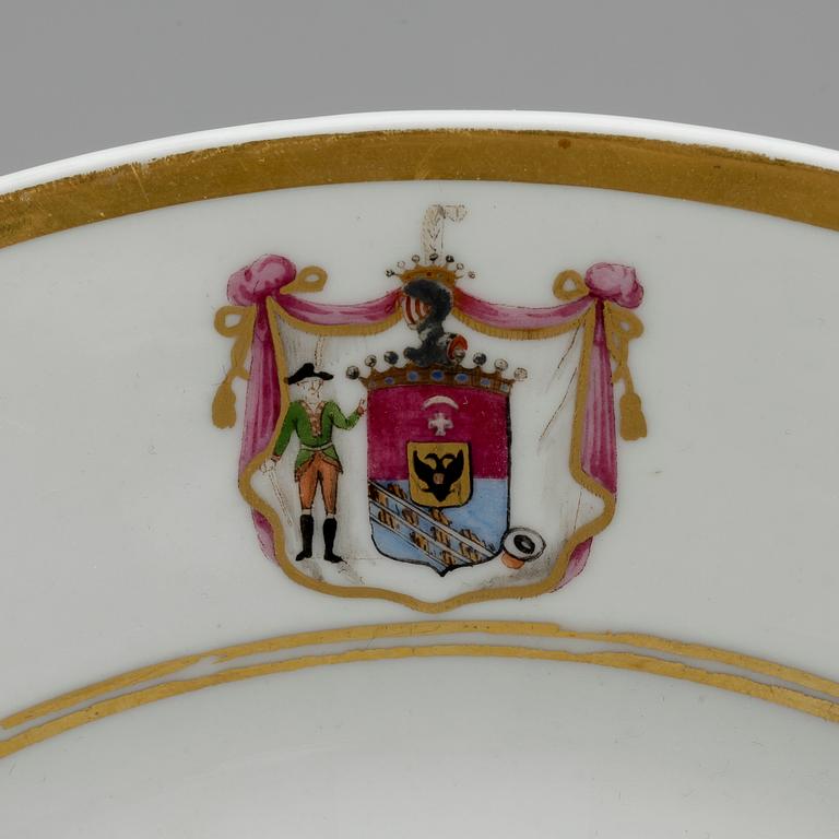 TALLRIK, porslin. Ryssland, 1800-tal.