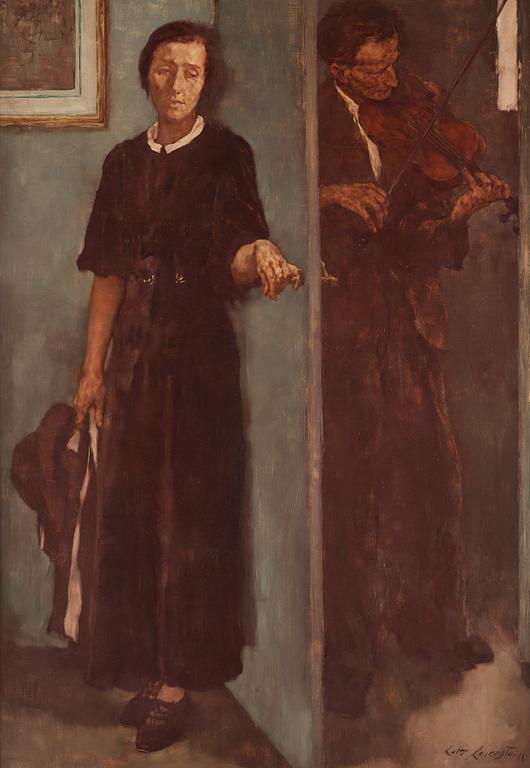 Lotte Laserstein, Woman and violinist.