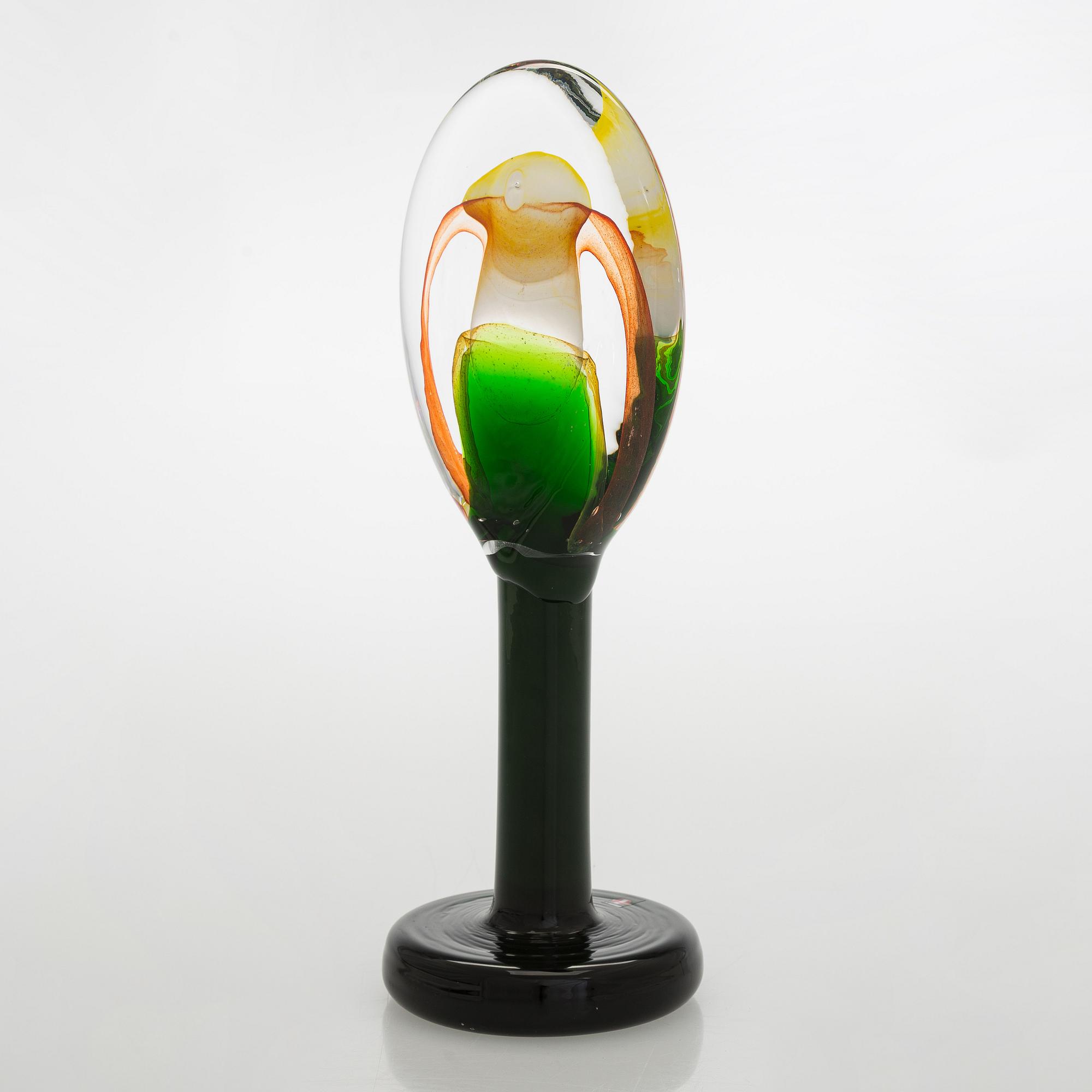 Oiva Toikka, skulptur, "Lollipop", signerad O. Toikka Iittala 2015 43/50.