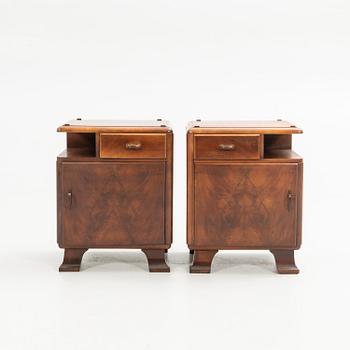 Nightstands, a pair, first half of the 20th century.