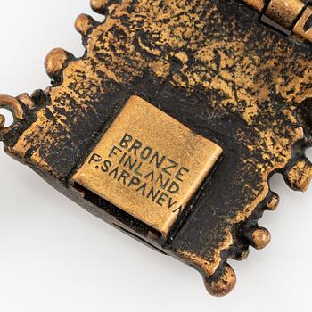 Pentti Sarpaneva, collier och armband, brons med ametist.