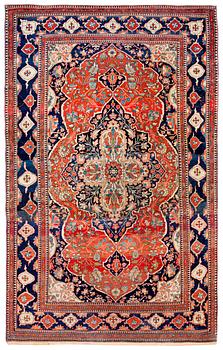 231. SEMI-ANTIQUE KASHAN so called Motachem. 209 x 134,5 cm.