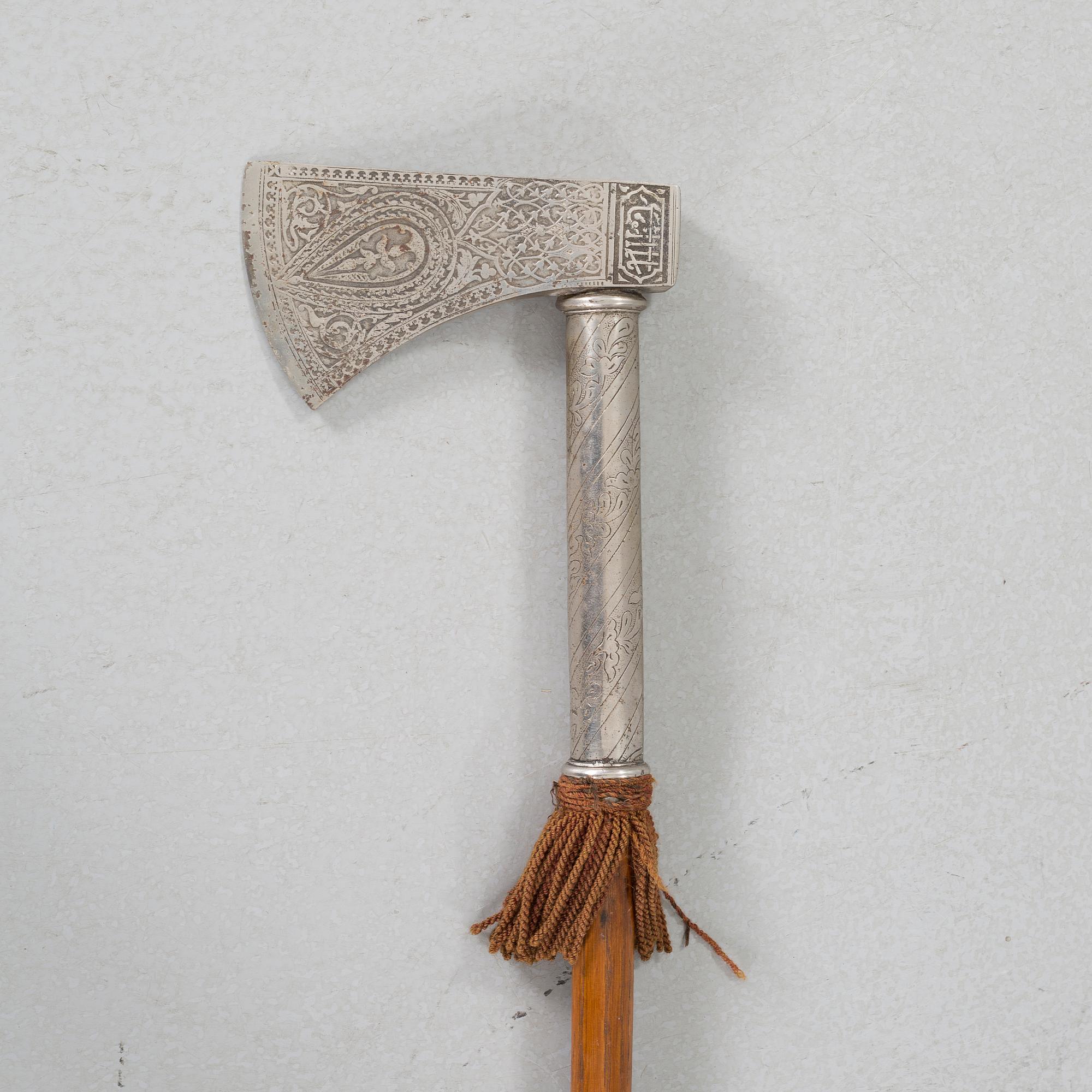 A decorative axe, early 20th century.