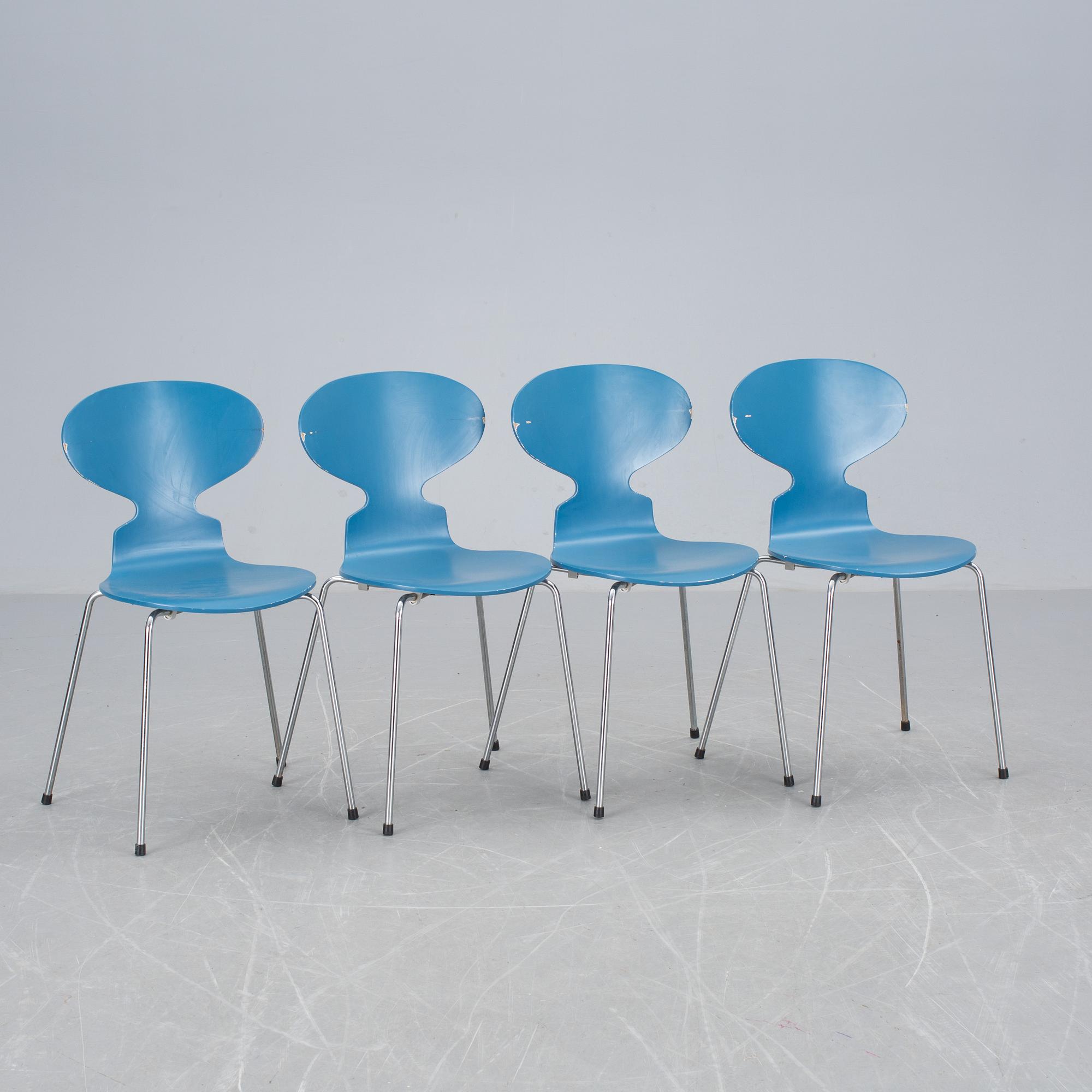 STOLAR, 4 st, "Myran", Arne Jacobsen, Fritz Hansen.