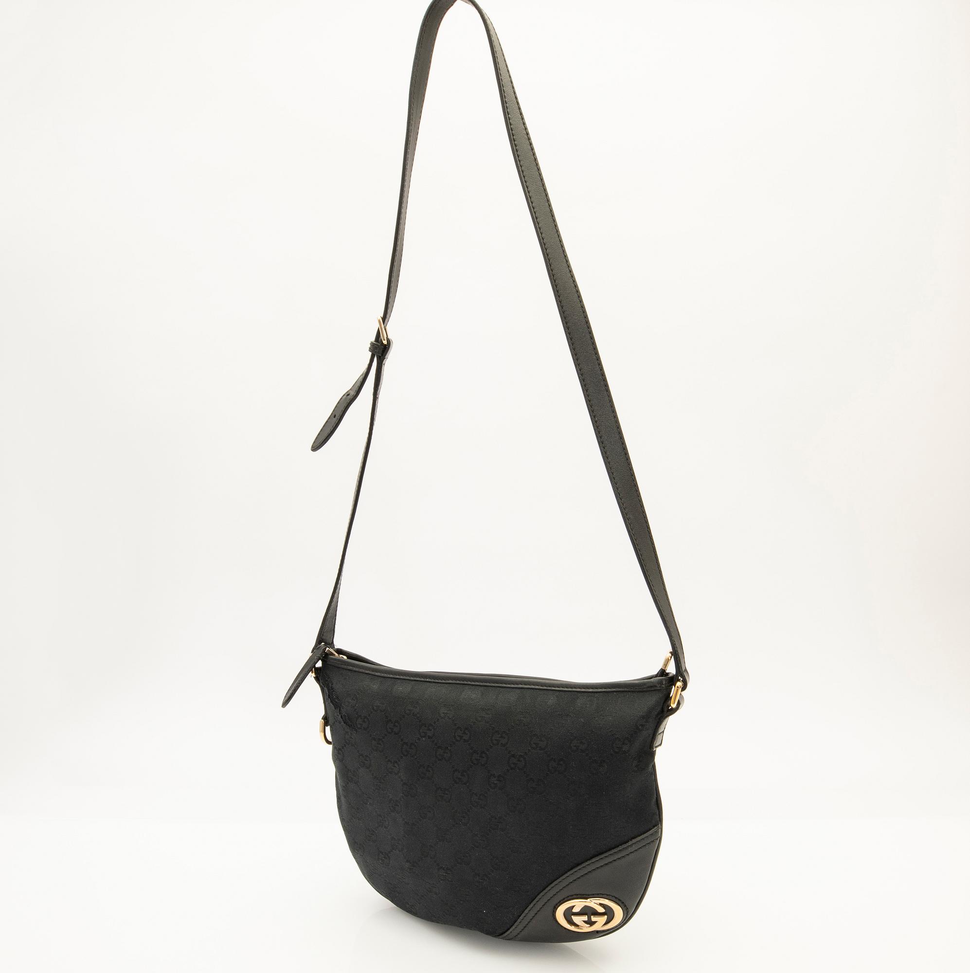 Gucci, bag, "Britt Half Moon Messenger Bag", vintage.