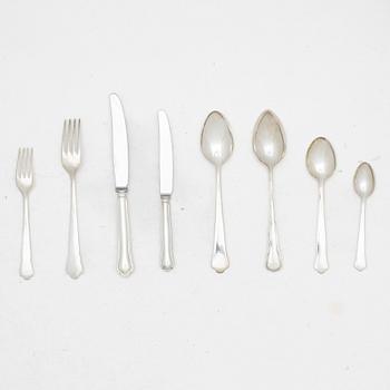 A 70-piece silver flatware set, mostly 'Chippendale' GAB, Sweden, Eskistuna, Sweden, 1988-1990.