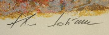 THEO TOBIASSE, färglitografi, sign o numr 146/350. Ur mappen "Un Hommage a H.C Andersen", utgiven av Galerie Börjeson.