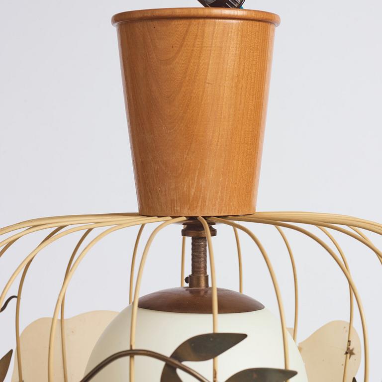 Hans Bergström, a rare ceiling lamp model "5A", ateljé Lyktan, Åhus 1940s.