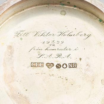 A silver beaker by C.F. Carlman, an inscription underneath, dated 1939.