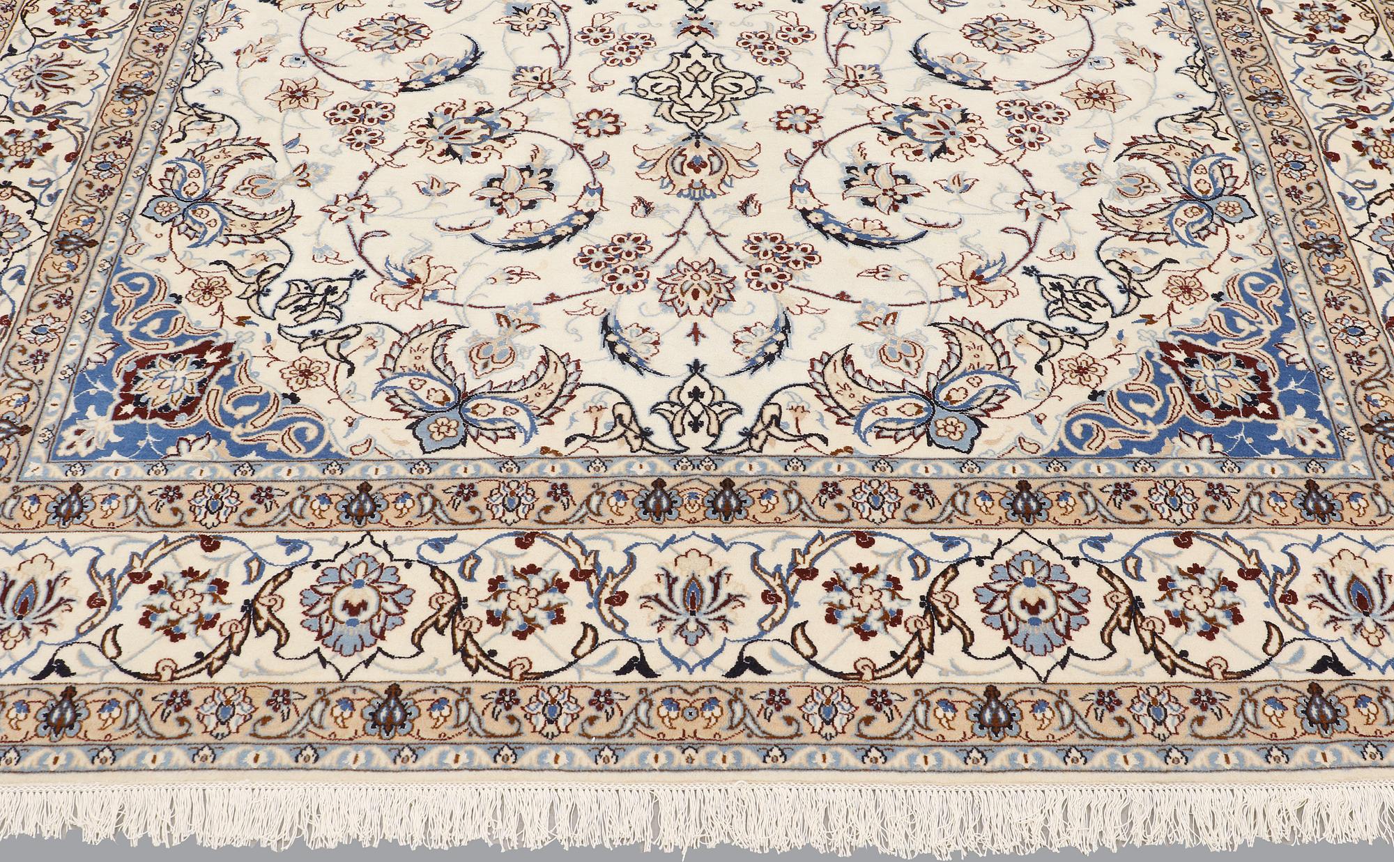 A carpet, Nain part silk so called 9 LAA, ca 368 x 259 cm.