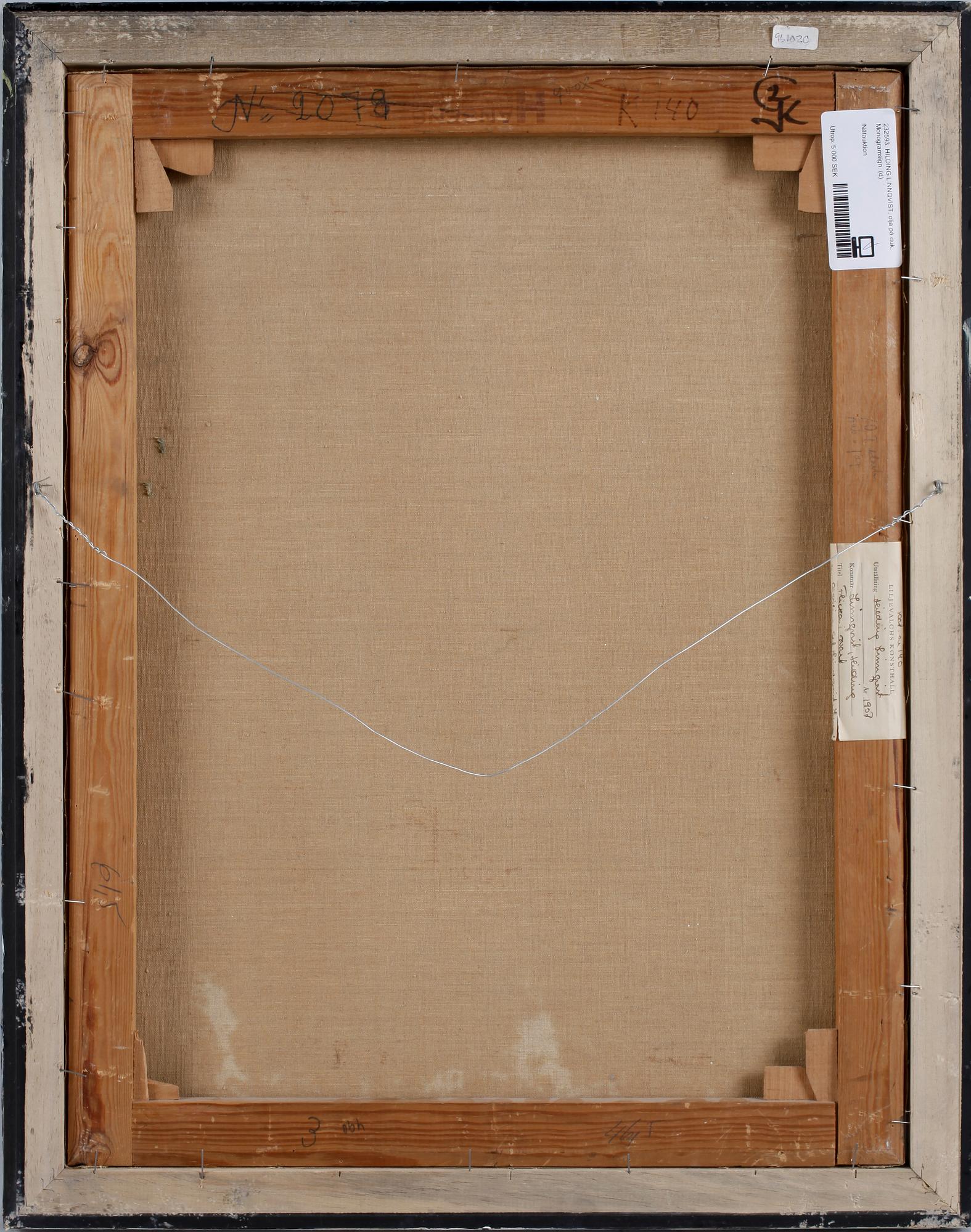 HILDING LINNQVIST, olja på duk. Monogramsign.