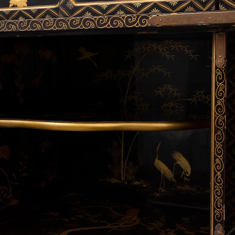 A Japanese lacquer work cabinet, early 20th Century.