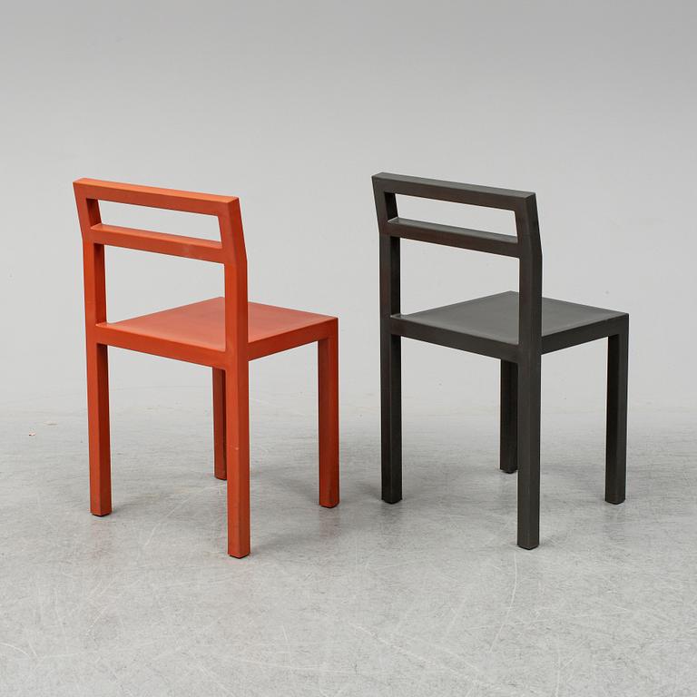 BORIS BERLIN/POUL CHRISTIANSEN, two 'Non' chairs Komplot design for Källmo.