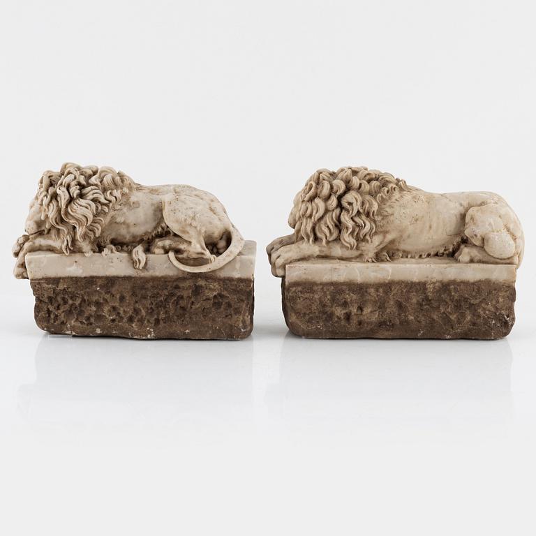 Antonio Canova, after. Resting lions.