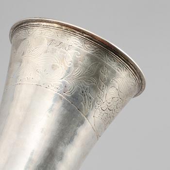 BÄGARE, silver, Lars Öberg, Eskilstuna, 1785, vikt 82 gram.