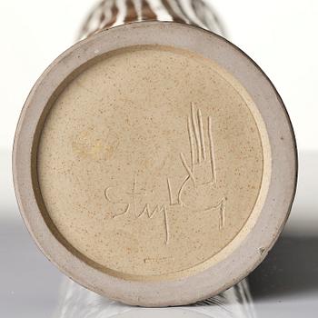 Stig Lindberg, a stoneware vase, Gustavsberg Studio, 1963.