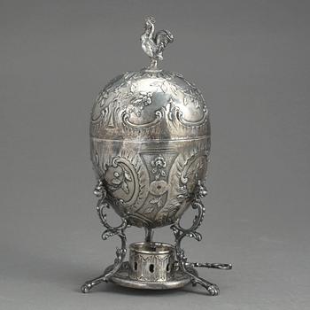 ÄGGVÄRMARE, silver, Augsburg, Tyskland, 1800-tal. 558 gram.