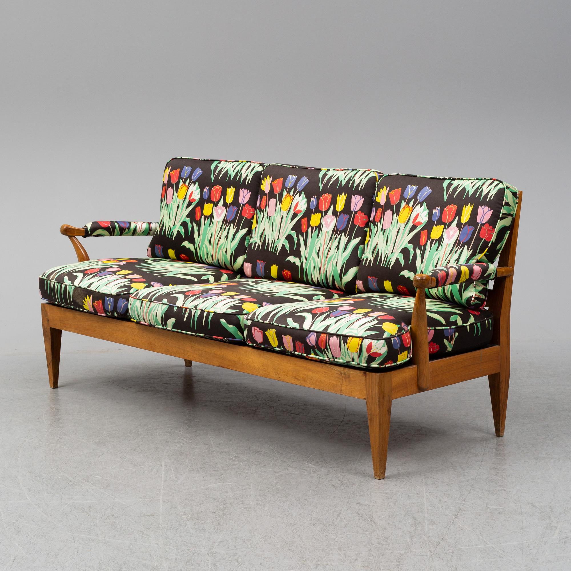 A Josef Frank model 2211 sofa, second half of the 20th century, for Firma Svenskt Tenn, designed 1956.