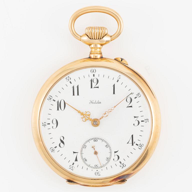 Halda, pocket watch, 49 mm.