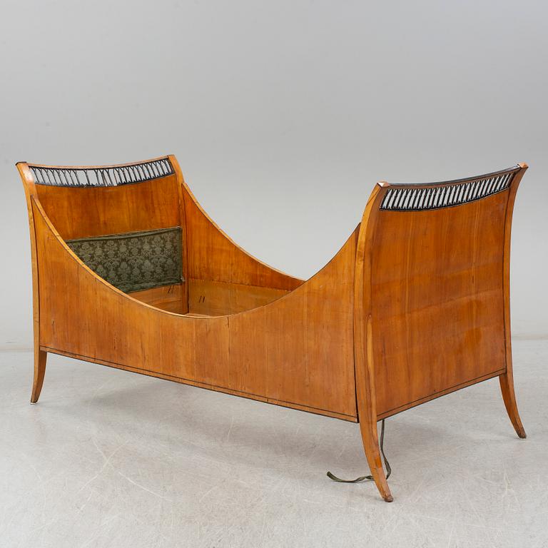 A mid 19th century Biedermeier bedframe.
