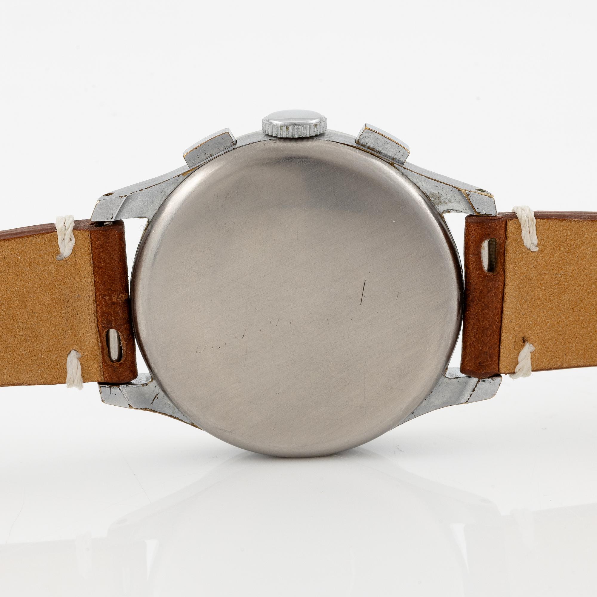 Heuer, Up / Down chronograph, wristwatch, 32 mm.