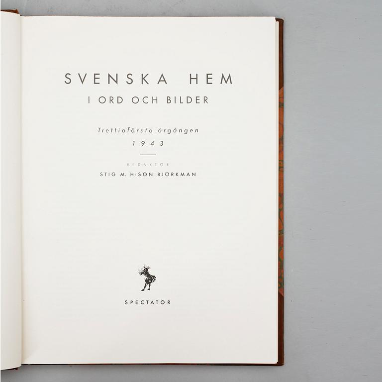 BOK. 22 band. "Svenska hem i ord och bilder", 1937-1958.