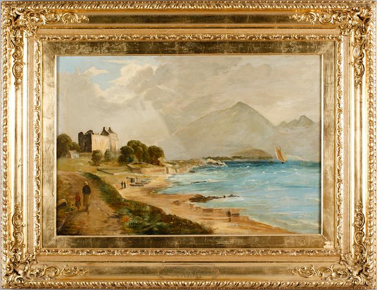 JOHN R. PRENTICE, olja på duk, signerad, England, 1800-tal.