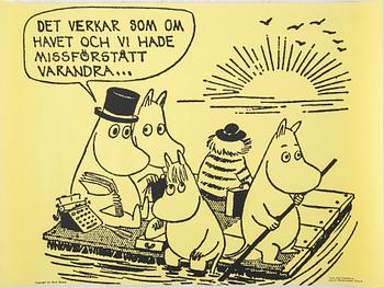 Tove Jansson, affischer, 6 st, Bull's Presstjänst, Art Work Shop, 1960-tal.