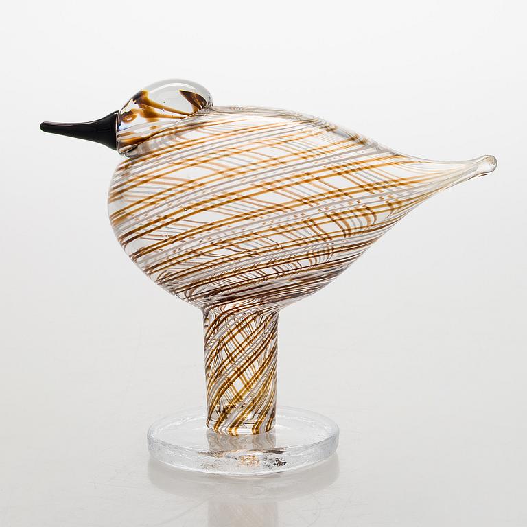 Oiva Toikka, glasfågel, "Plover", signerad O. Toikka Nuutajärvi.