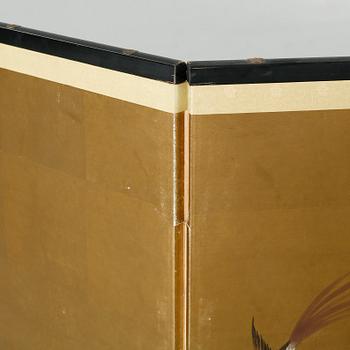 A Japanese folding screen, 20th century.
