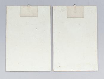 VÄGGPANELER, 2 st, porslin, Kina, 1900-/2000-tal.