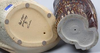 FIGURINER, 2 st. Stengods. Paul Hoff, Gustavsberg.