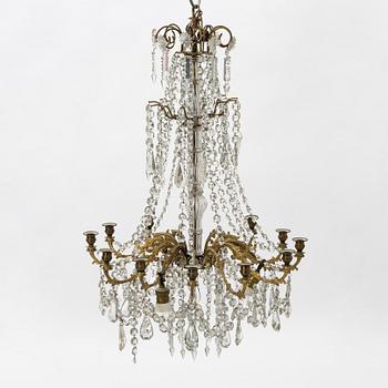 An Oscarian chandelier, around 1900.