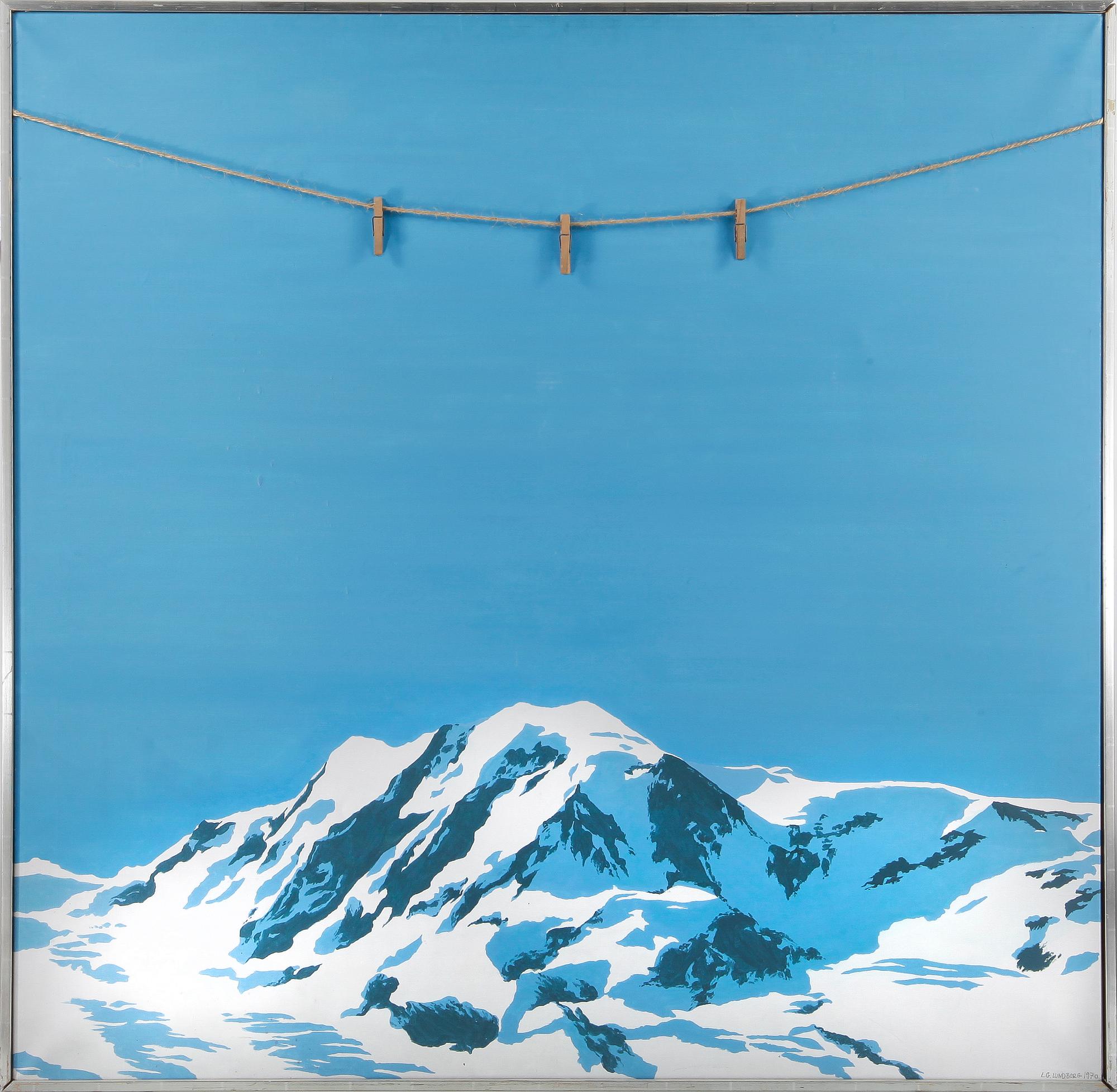 LG LUNDBERG, olja och blandteknik på duk. Signerad och daterad 1970 a tergo.