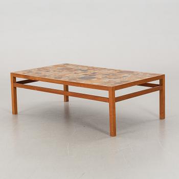 A TUE POULSEN TILE TOP SOFA TABLE, DENMARK.
